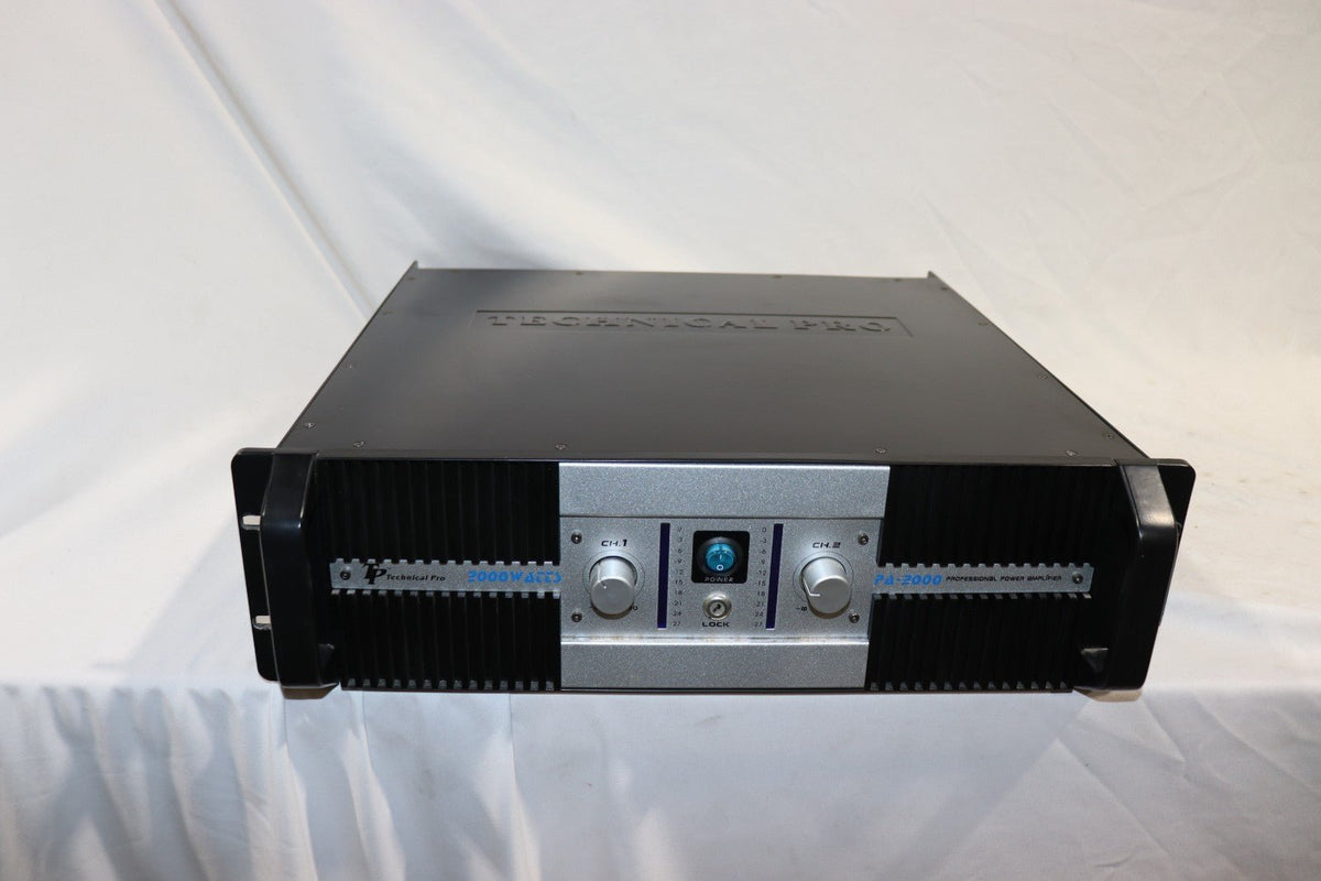 TECHNICAL PRO PA2000 2000 WATT 3U PRO AMPLIFIER WITH LOCK - Northside Material Brokers