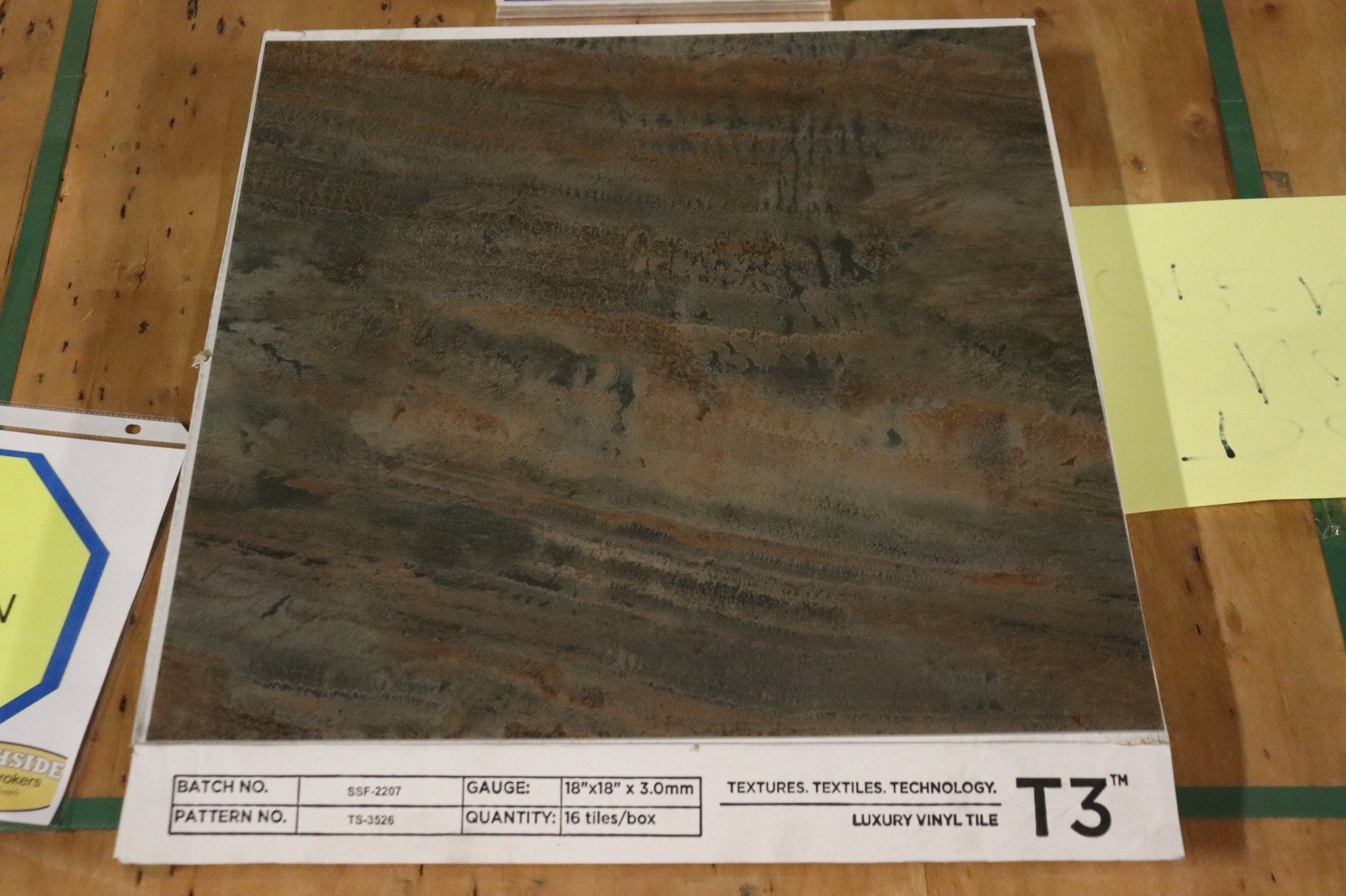 Teknoflor TUF STUF T3 Luxury Vinyl Tile Flooring, 23 mil Wear Layer, 18"x18", 36 Sq Ft per Case - Northside Material Brokers