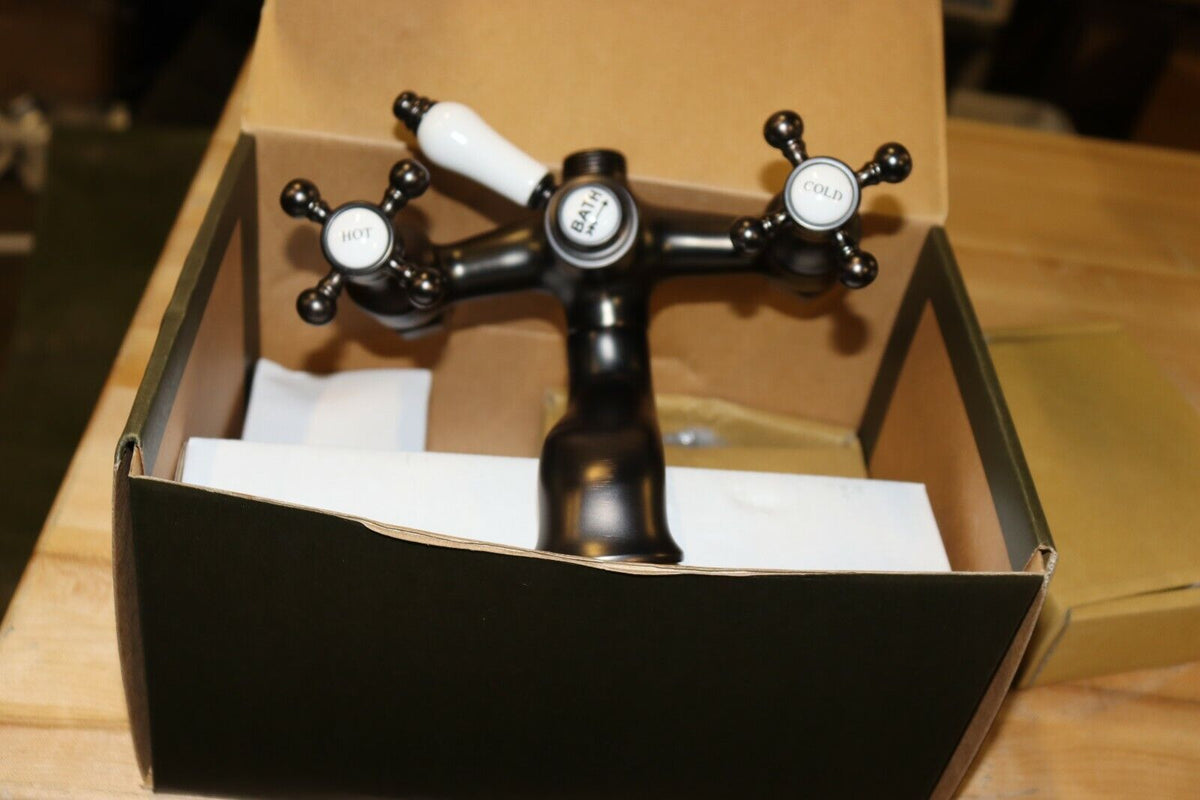 Wall Mounted Tub Filler, Telephone Style Classic, Antique Bronze, Model S5560103 - Northside Material Brokers