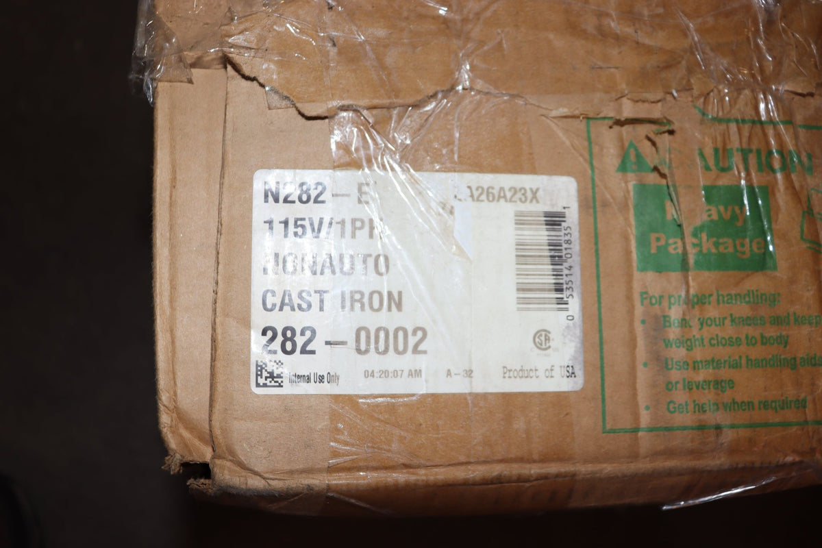 Zoeller 382-0002, N282, Waste-Mate 280, Sewage Pump, 1/2HP, 115V, 1PH, 3 inch - Northside Material Brokers