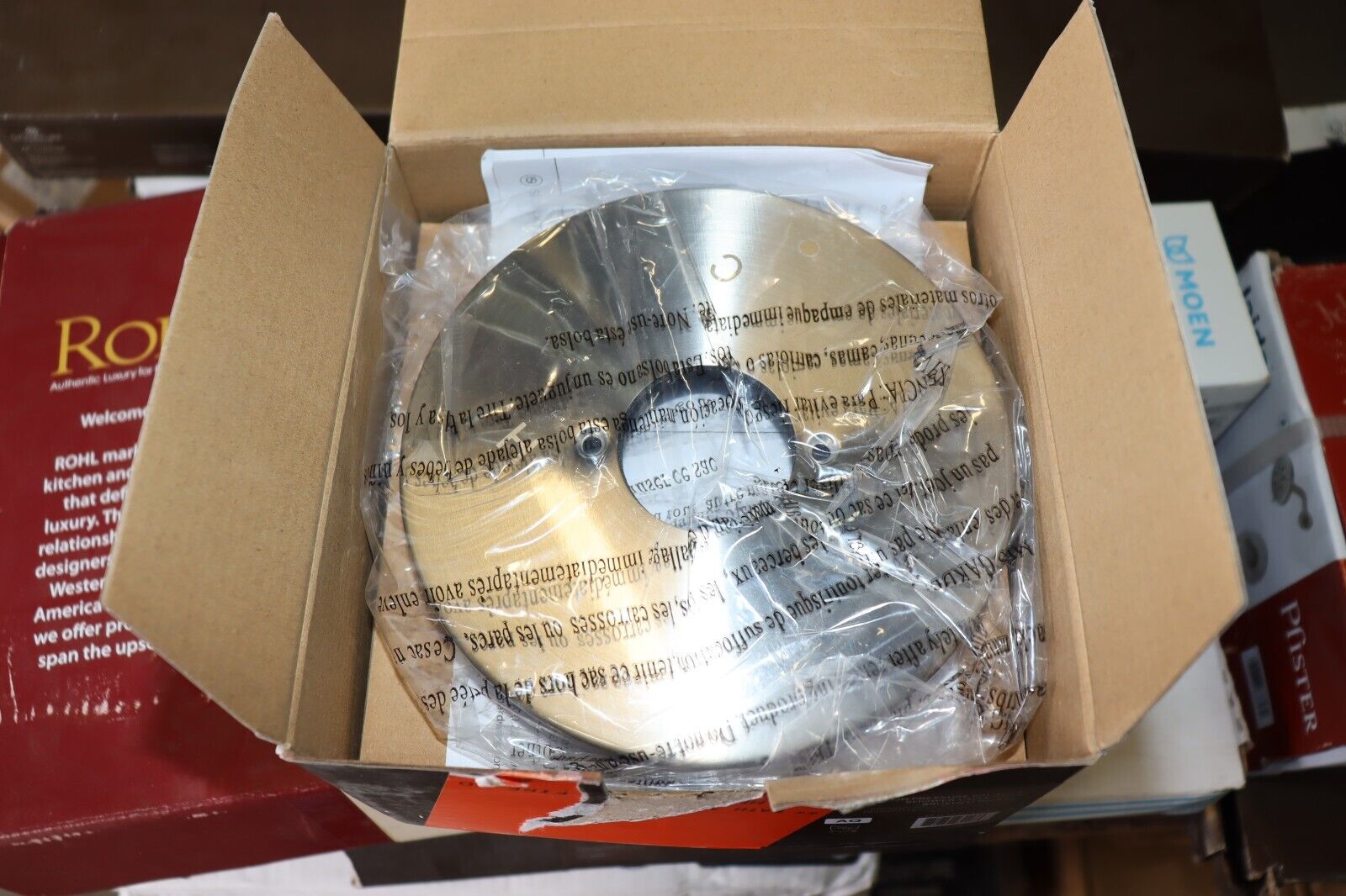 Shower Valve Trim Kit Lever Handle Signature Hardware SHED8010BN Brushed Nickel