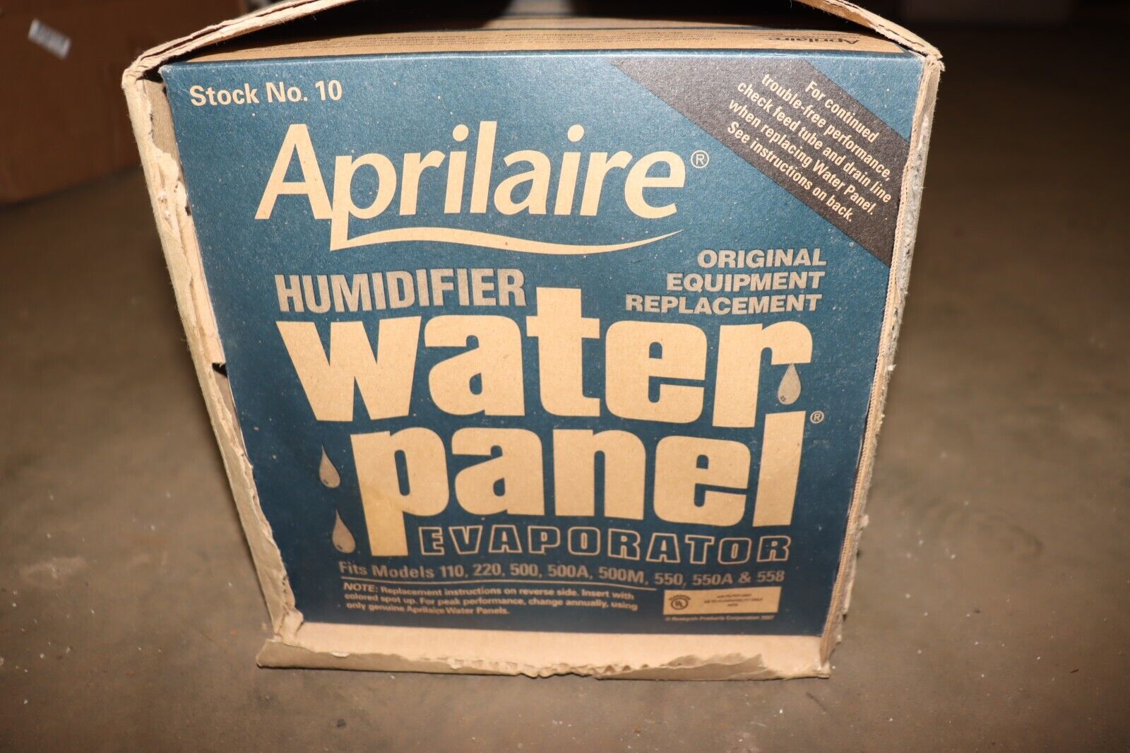Humidifier Pad Aprilaire Water Panel Stock Number 10 Size 10 x 10 x 2