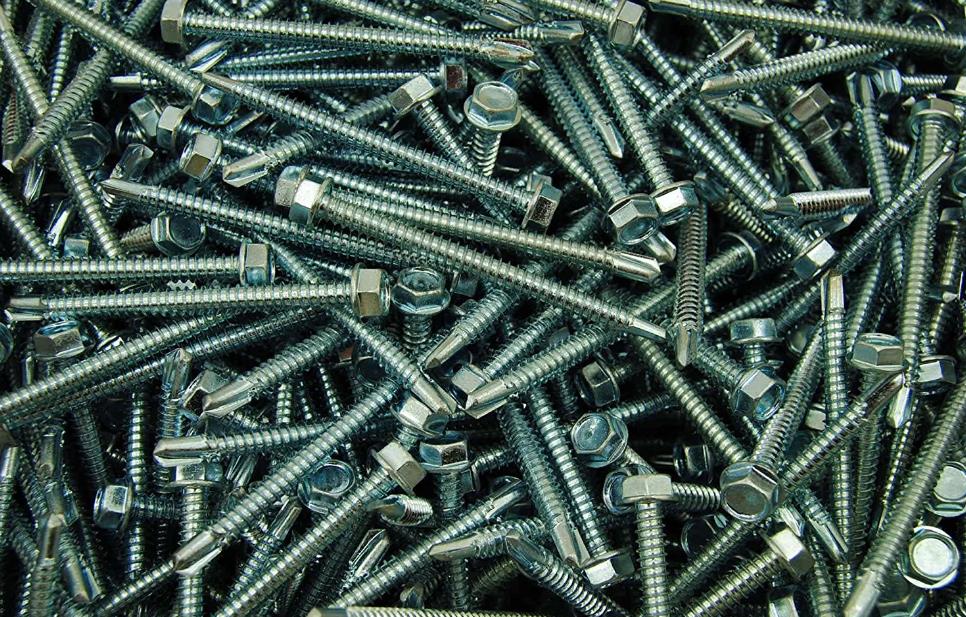 Self Drilling Screw 3 Inch x 1/4 Inch Hex Washer Head Tek Screw IHW #14 Pack of 150