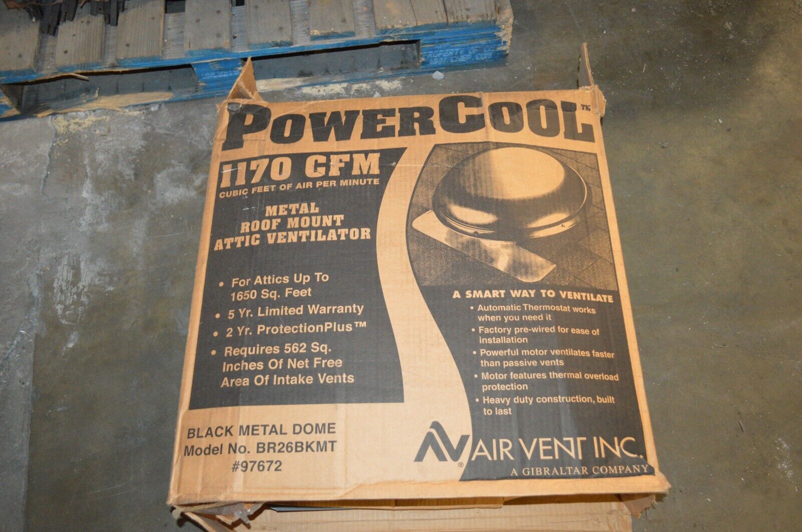 PowerCool 1170 CFM Roof Vent Fan
