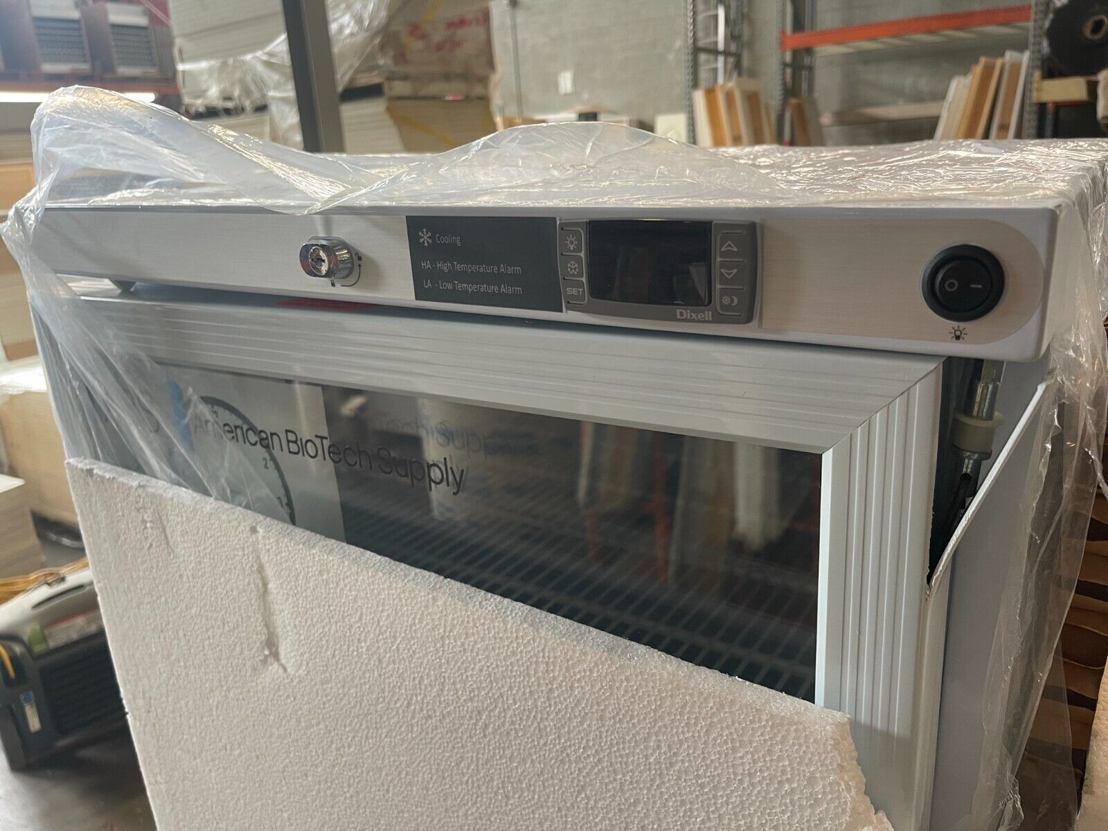 Glass Door Refrigerator American BioTech Supply 10 1/2 Cubic Foot PH-ABT-HC-10PG NEEDS DOOR REPAIR