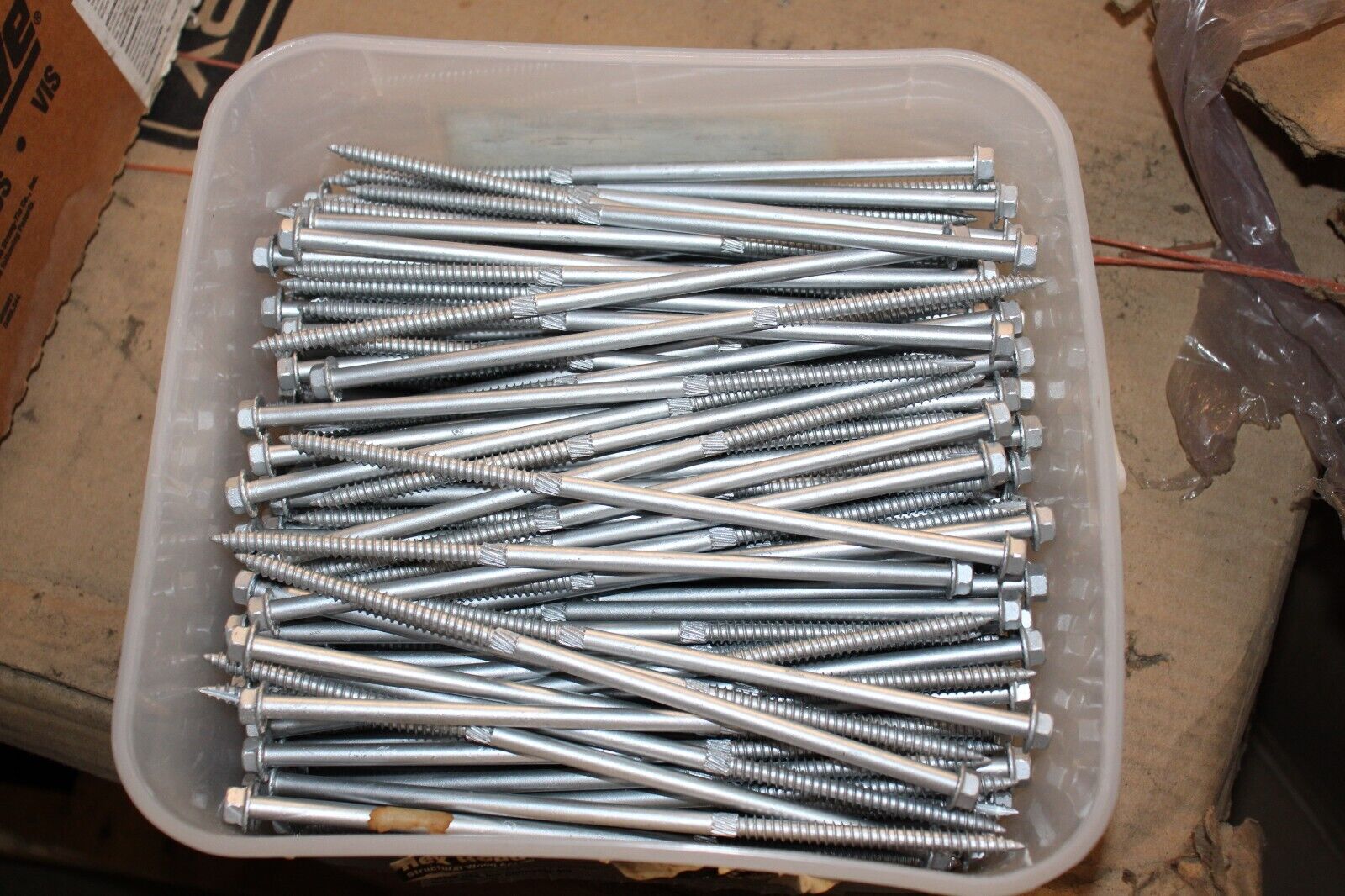 Structural Screws Self Drilling 8 Inch x 1/4 Inch MiTek BOX OF 500