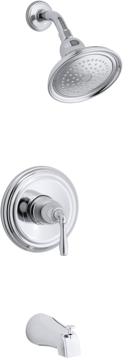 Shower and Bath Trim Kit KOHLER TS395-4S-CP Devonshire Rite-Temp Polished Chrome
