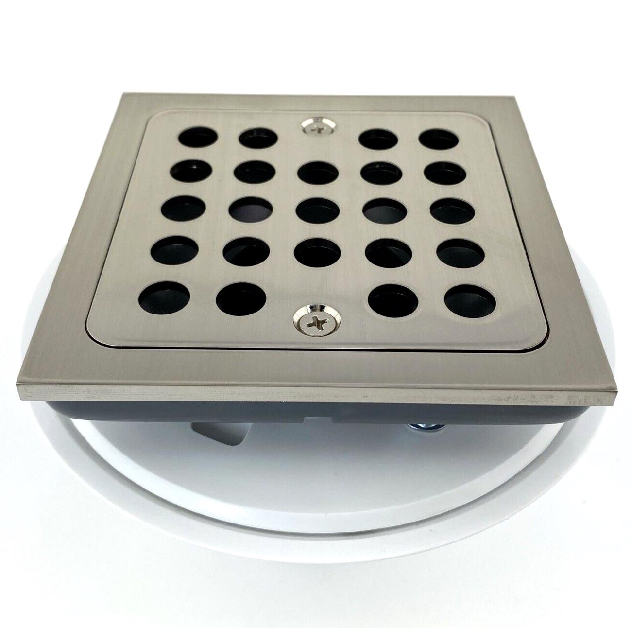 Shower Drain Square Signature Hardware SH608BN MENLO Brushed Nickel