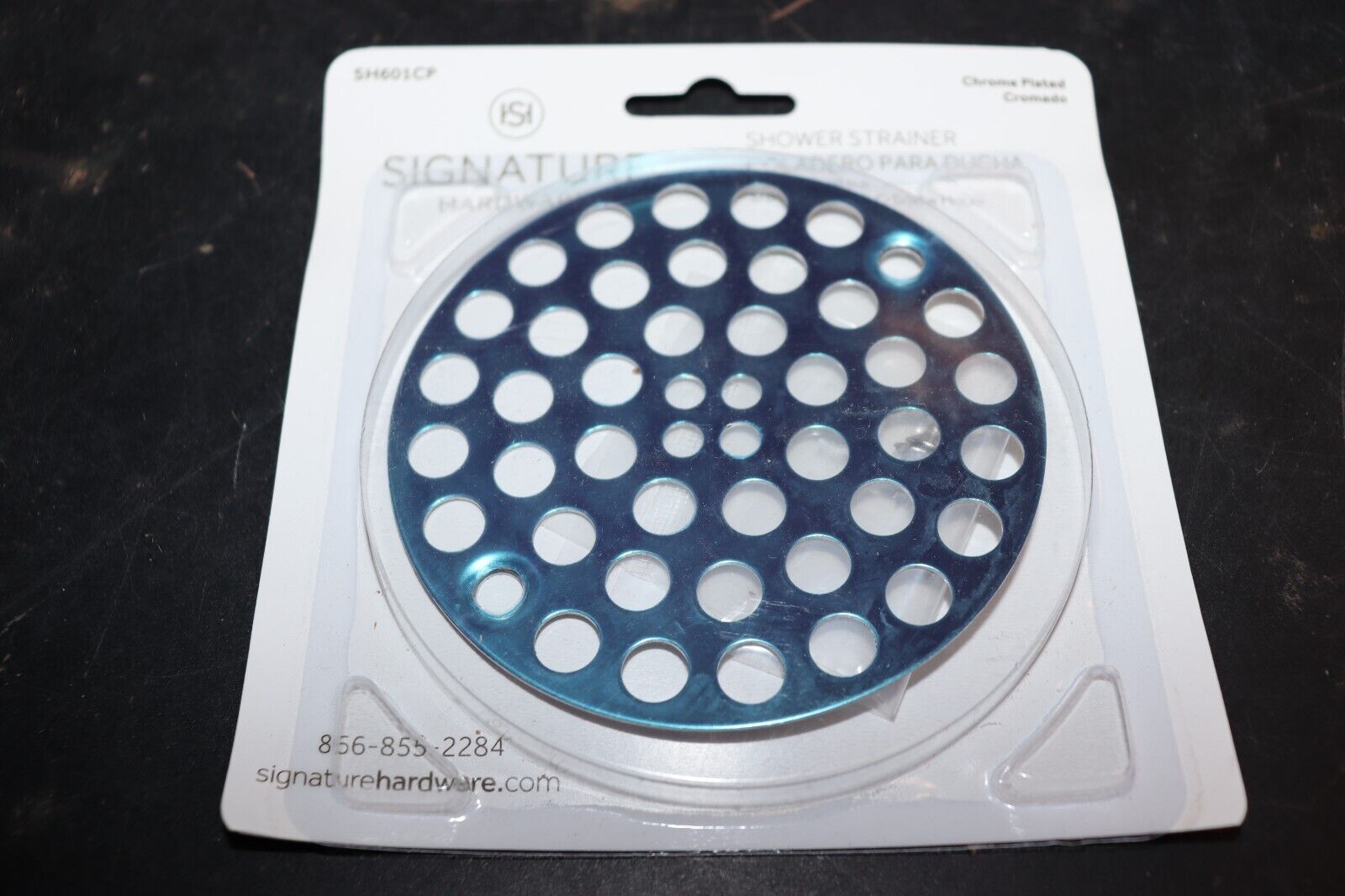 Shower Drain Strainer Grate Chrome Signature Hardware SH601CP 4 Inch