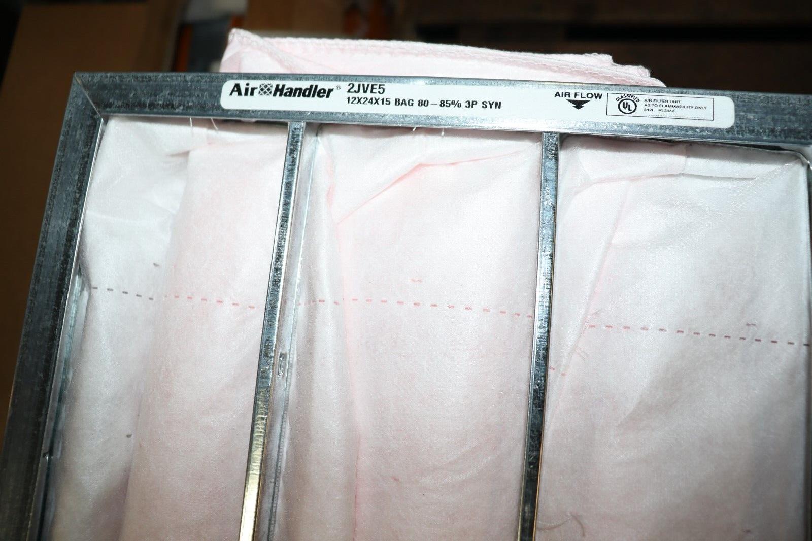 Air Filter 24 x 12 x 15 with Pockets 8 PACK AIR HANDLER 2JVE5 MERV 13