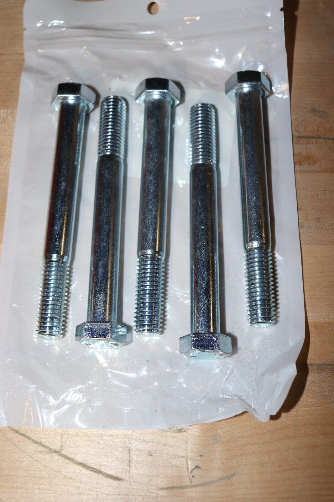 Hex Head Cap Screw Grade 5 5 PACK 5/8 11 x 5 1/2 Inch Steel Zinc Plated