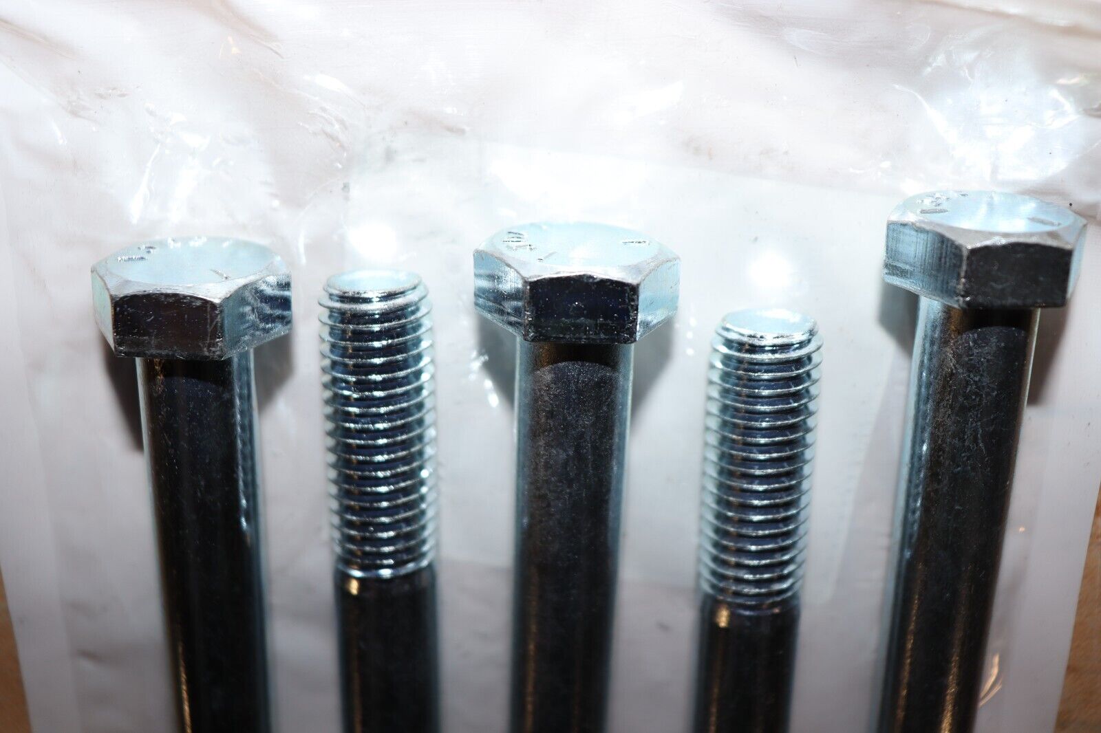 Hex Head Cap Screw Grade 5 5 PACK 5/8 11 x 5 1/2 Inch Steel Zinc Plated