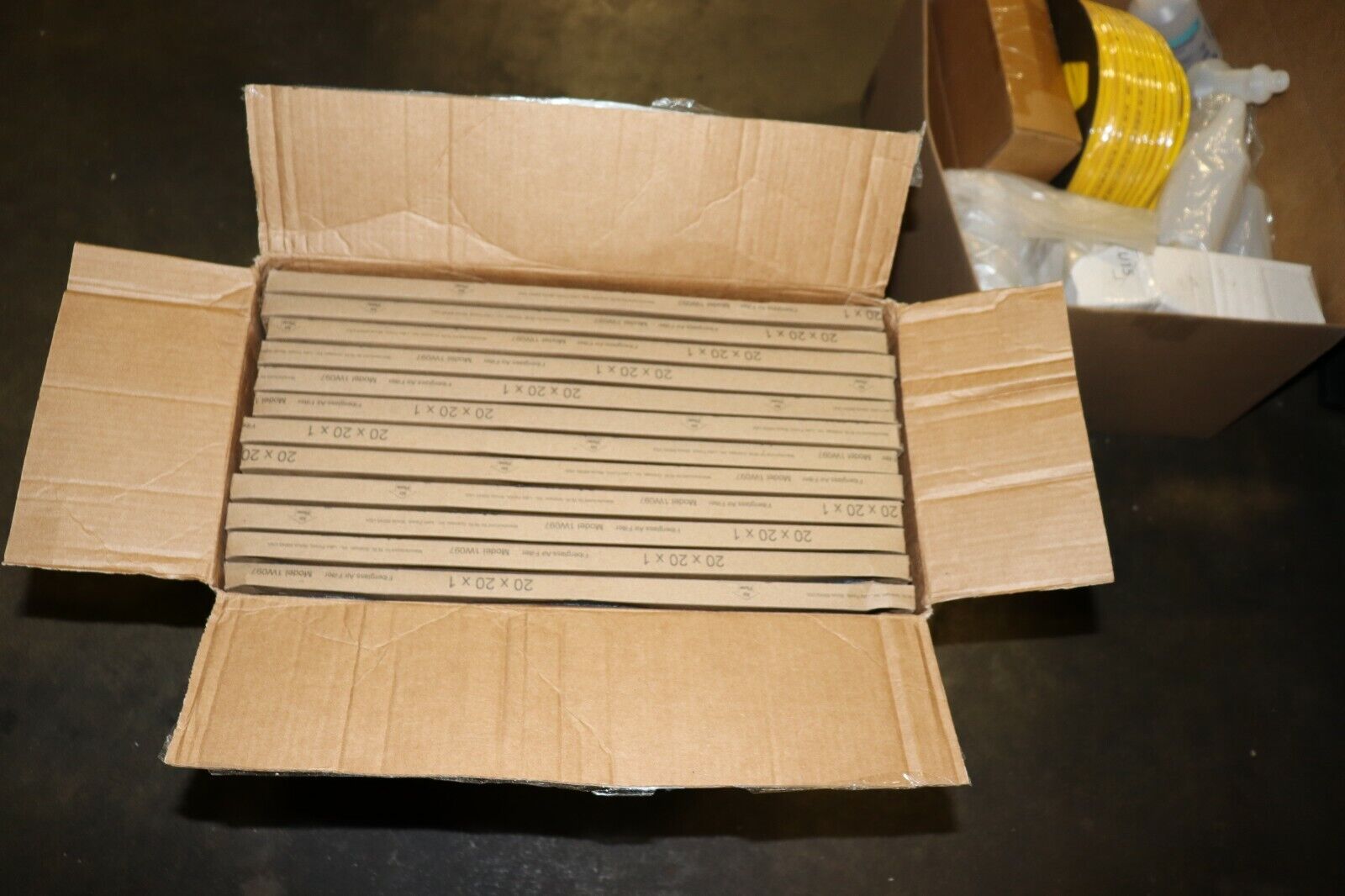 Air Filter 20 x 20 x 1 Fiberglass Air Handler 20x20x 1W097 12 Pack