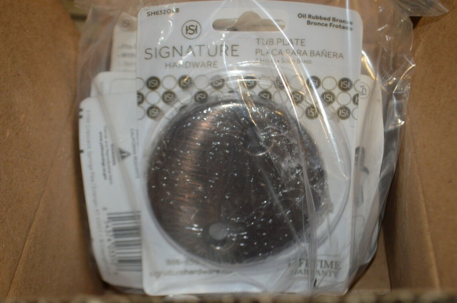 Overflow Tub Plate Oil Rudded Bronze Signature Hardware SH632ORB