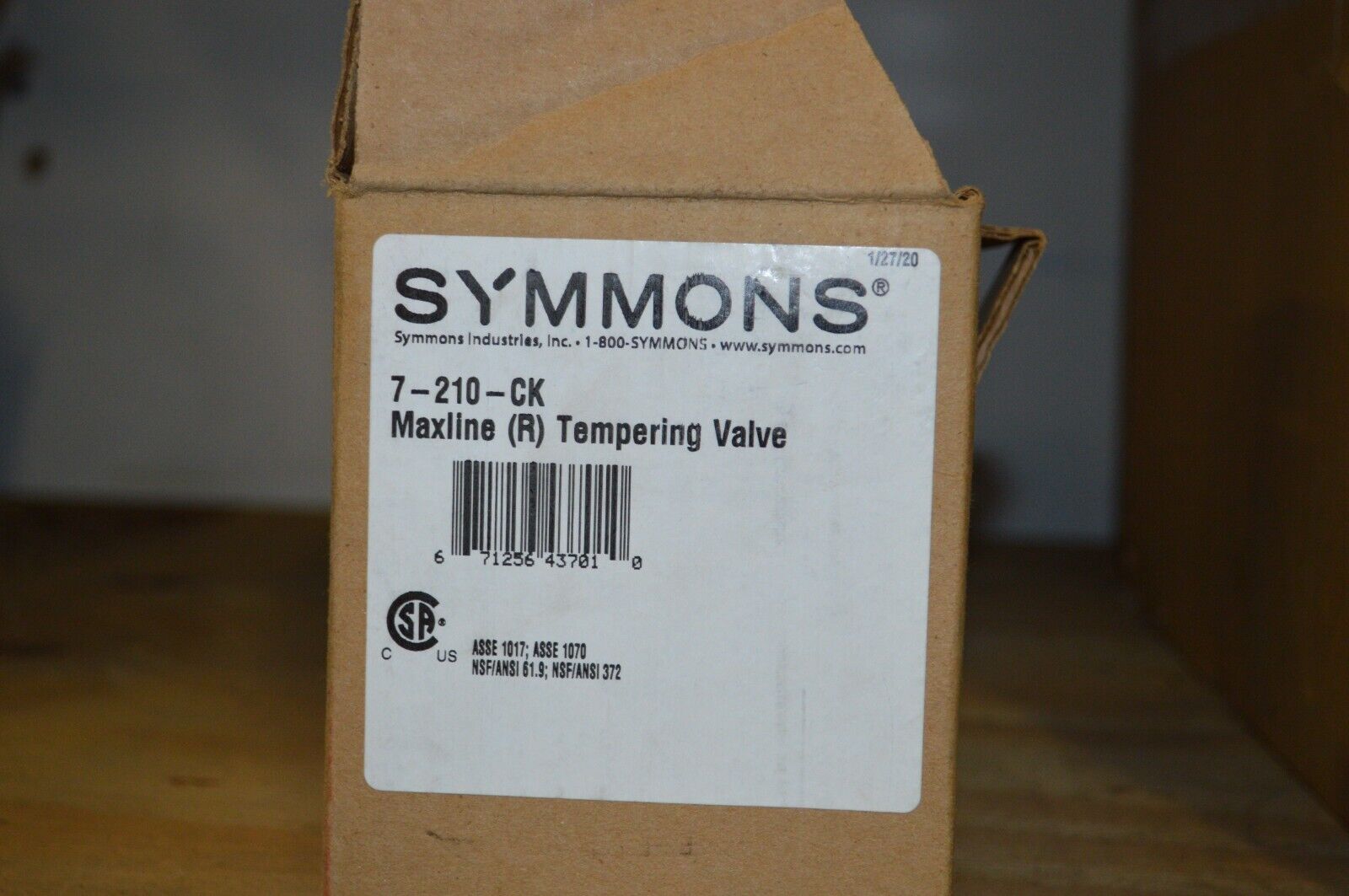Symmons 7-210-CK Water Temp Limit Faucet