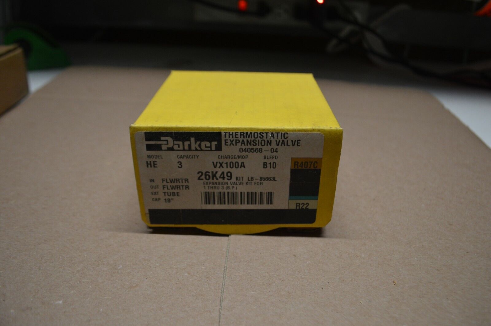 TXV Parker Thermostatic Expansion Valve 1 to 3-Ton, 26K49