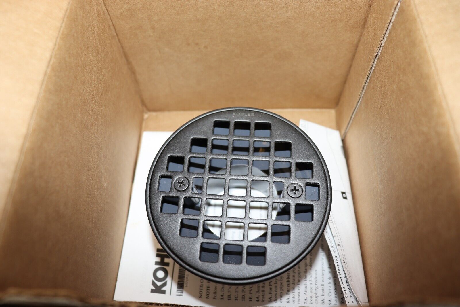 Shower Drain Less Female Flange Kohler K-9135-BL Clearflo Round Design Tile-in