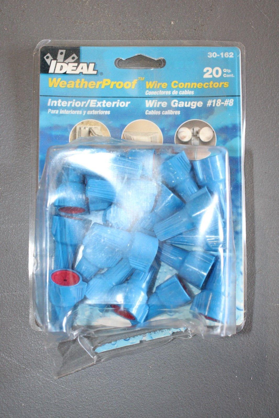 Wire Connectors Pack of 20 Ideal 30-1162 Weatherproof 18-8AWG
