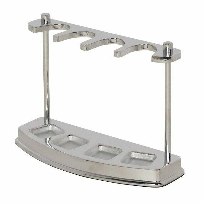 Pack of 4 Toothbrush Holder Polished Chrome Metal 903322