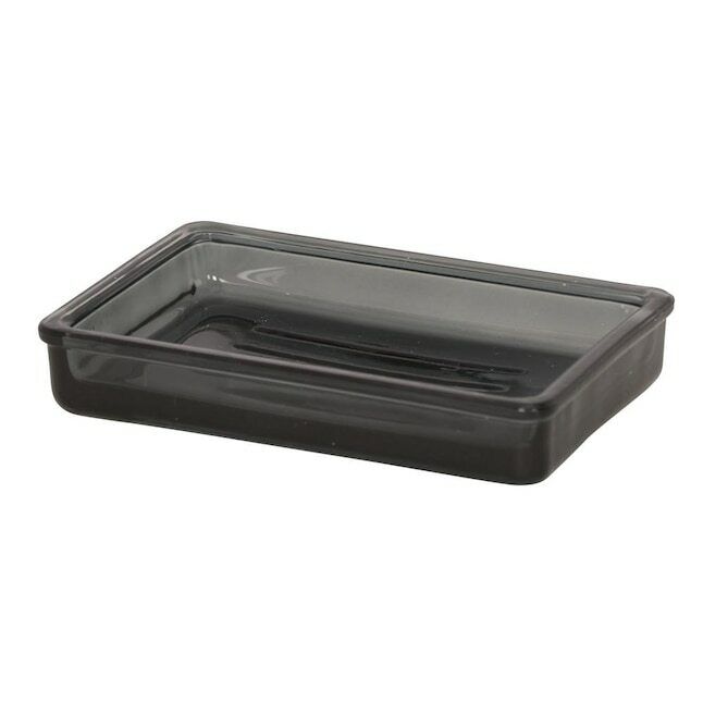 Pack of 4 Soap Dish Smoked Glass 912532 Kitchen or Bathroom