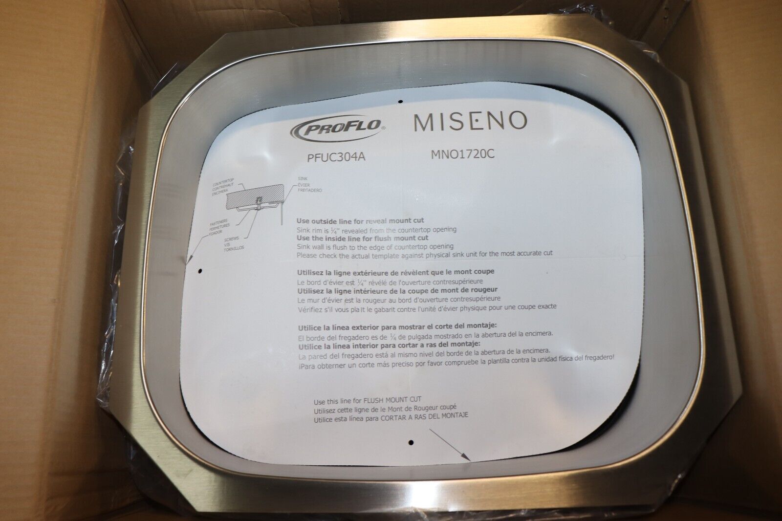 Kitchen Bar Sink 17 in x 20 in Undermount Stainless Steel PROFLO PFUC304A Plomosa