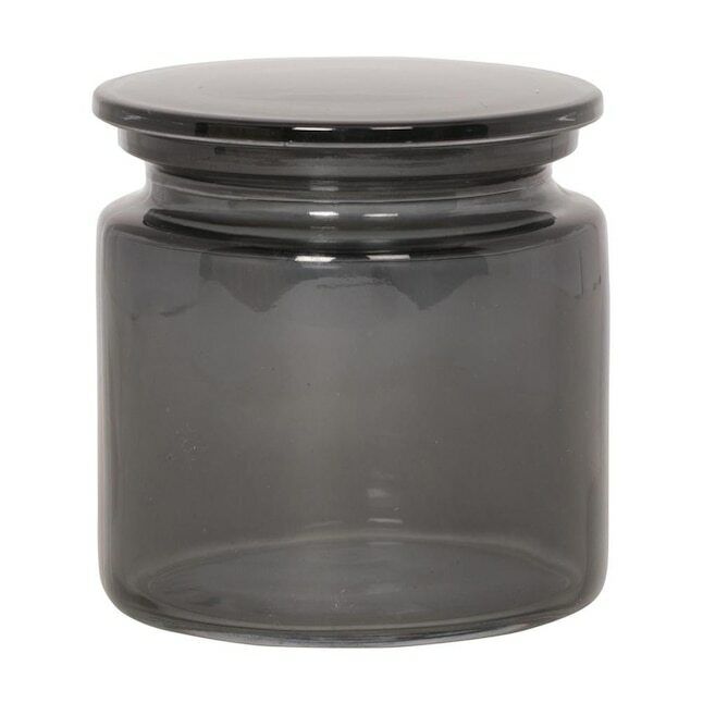Pack of 4 Storage Jar Smoked Glass Giagni Bathroom or Kitchen 912533 - Northside Material Brokers