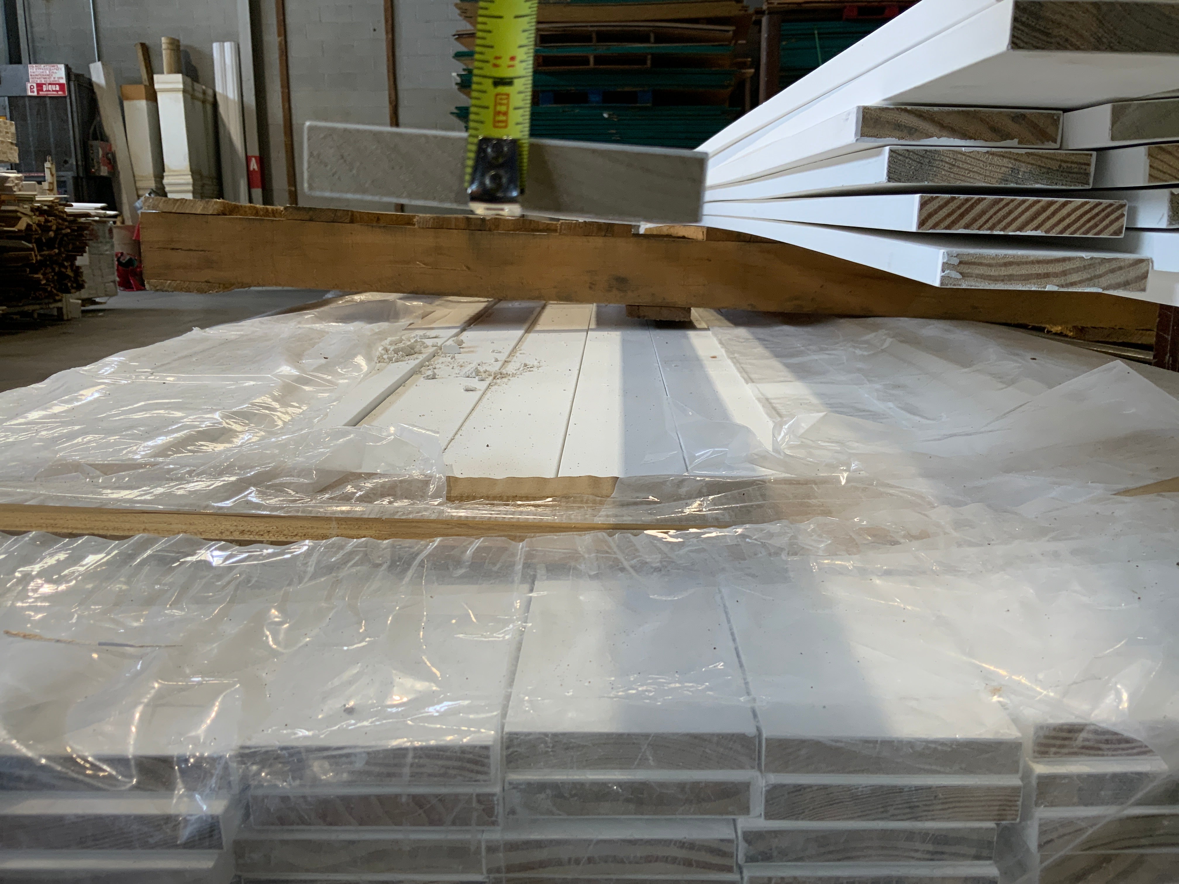 1in x4in x12ft (1/2in x3-1/4in x12ft) Primed White Trim Board