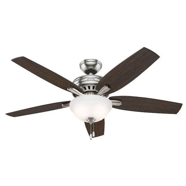 Hunter Newsome 52-in Ceiling Fan With Light and Pull Chain Included
