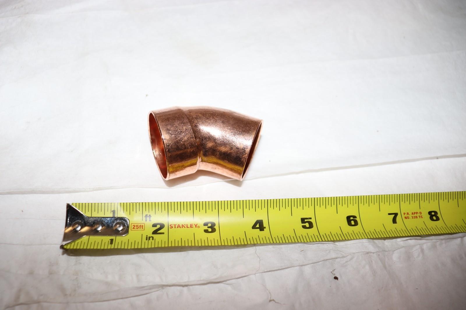 1-1/2 x 1-1/4 45 DEGREE COPPER SWEAT ELBOW, LOT OF 5 - Northside Material Brokers