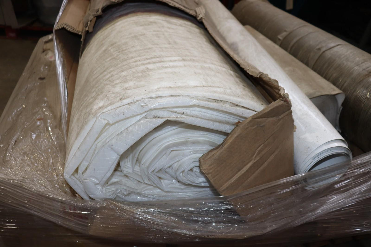 10 Mil Flame Retardant String Reinforced Translucent White Plastic Sheeting, NOS - Northside Material Brokers