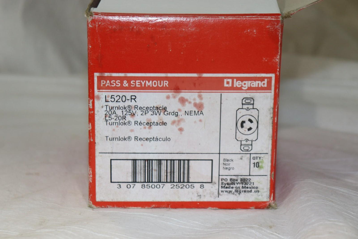 10 Pack - 20A, 125V L520-R Turnlok Receptacle Outlet - Northside Material Brokers