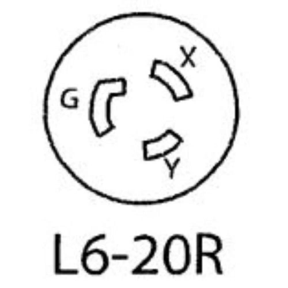 10 PACK - Leviton 2320 NEMA L6-20R 20 Amp 250 Volt Flush Mount Locking Receptacle - Northside Material Brokers