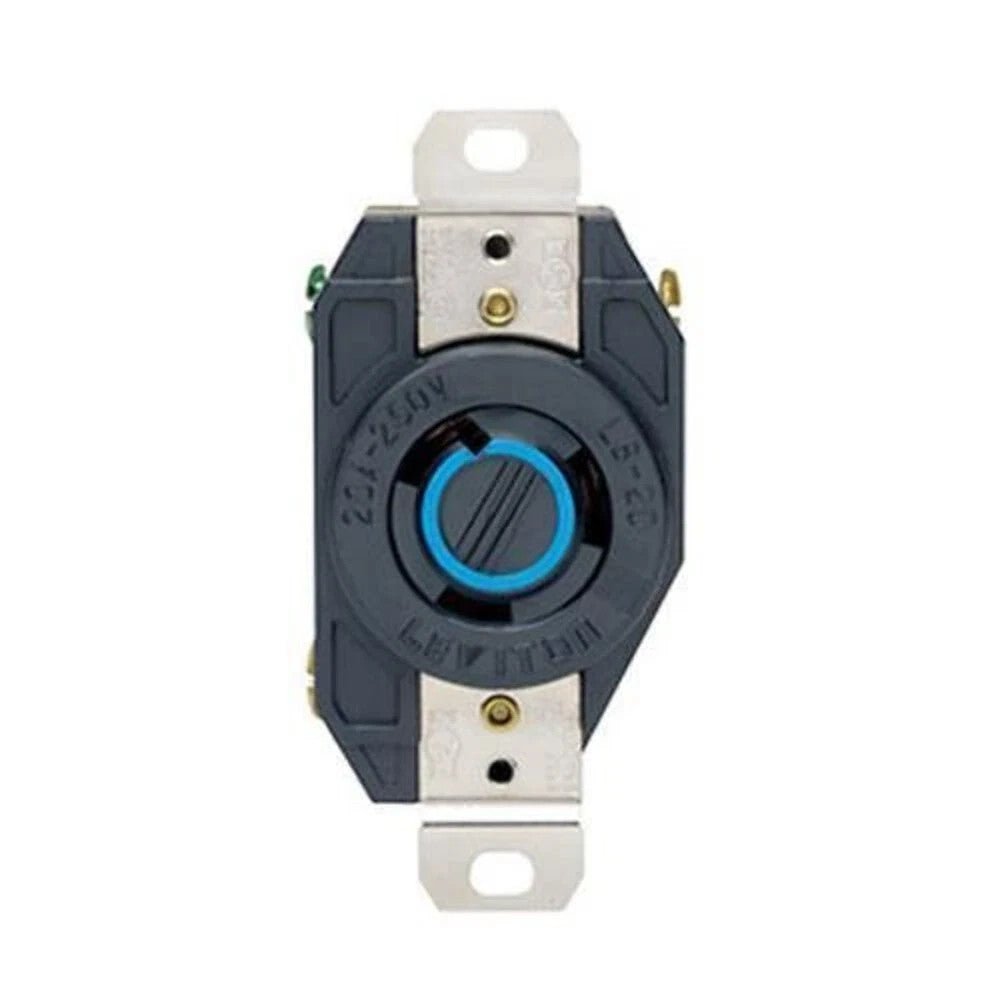 10 PACK - Leviton 2320 NEMA L6-20R 20 Amp 250 Volt Flush Mount Locking Receptacle - Northside Material Brokers