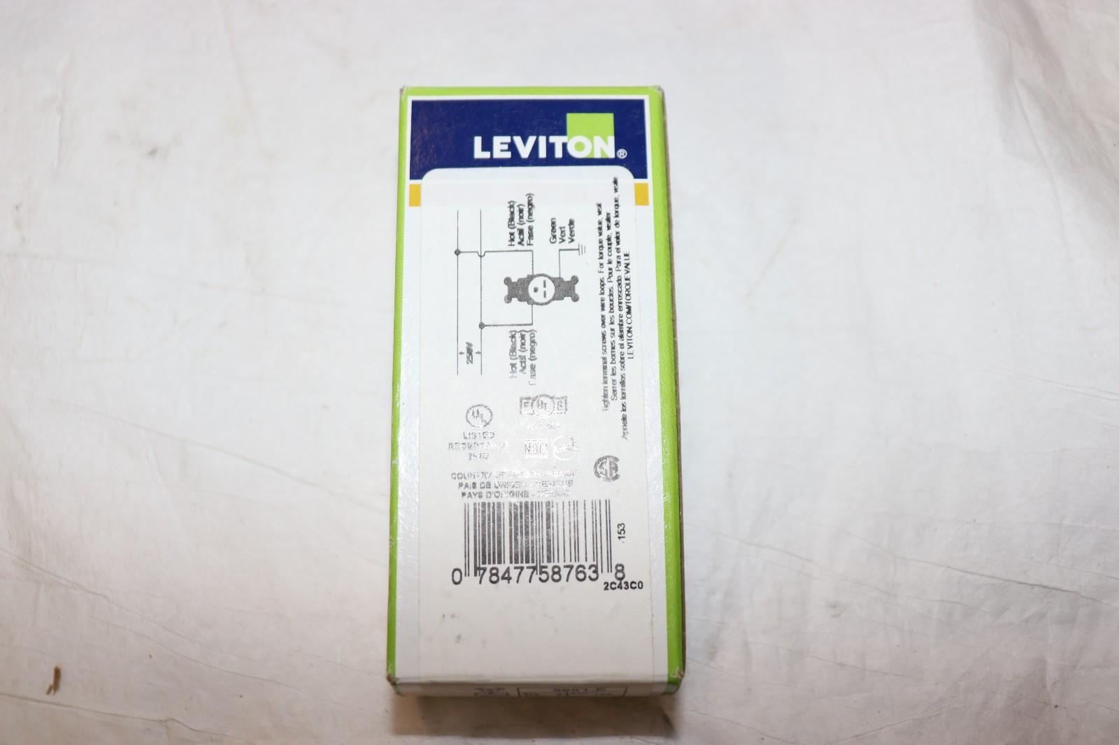 10 Pack - Leviton 5661-E 15 Amp, 250 Volt, Industrial HD Grade, Single Receptacle, Black - Northside Material Brokers