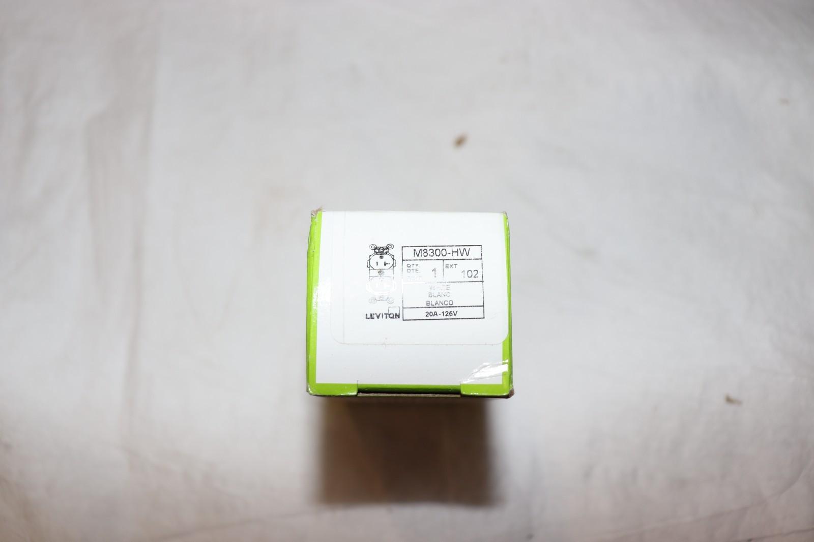 10 Pack - Leviton M8300-HW 20 Amp, 125 Volt, Lev-Lock, Narrow Body Duplex Receptacle White - Northside Material Brokers