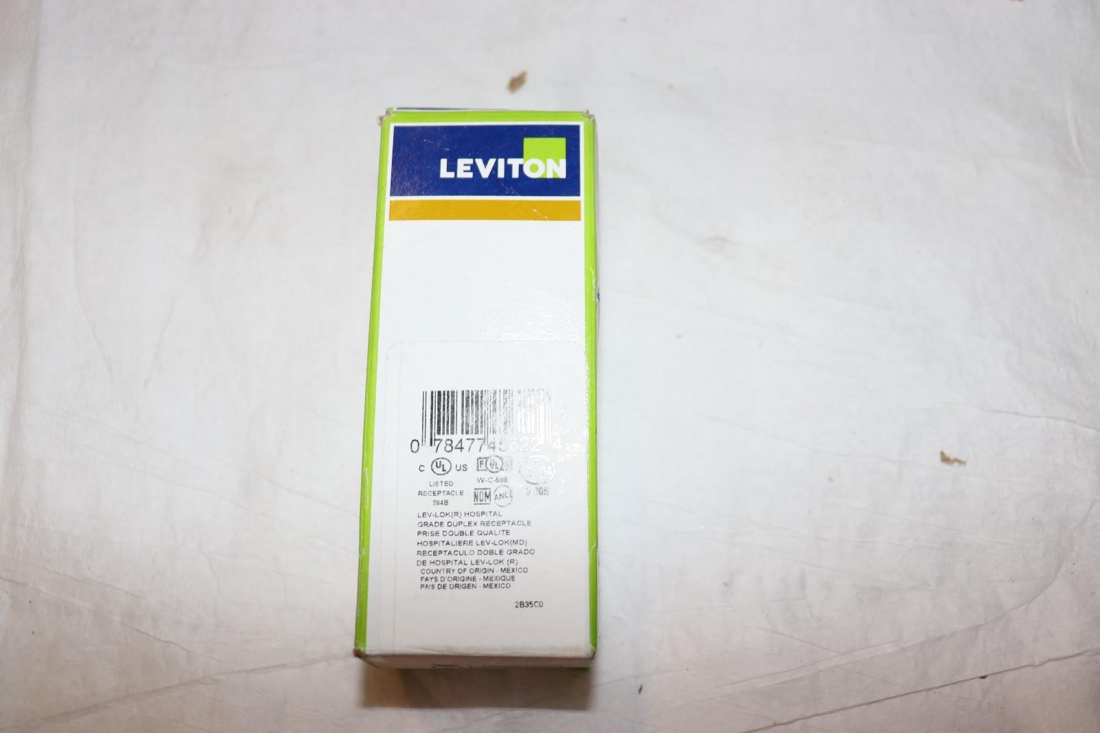 10 Pack - Leviton M8300-HW 20 Amp, 125 Volt, Lev-Lock, Narrow Body Duplex Receptacle White - Northside Material Brokers