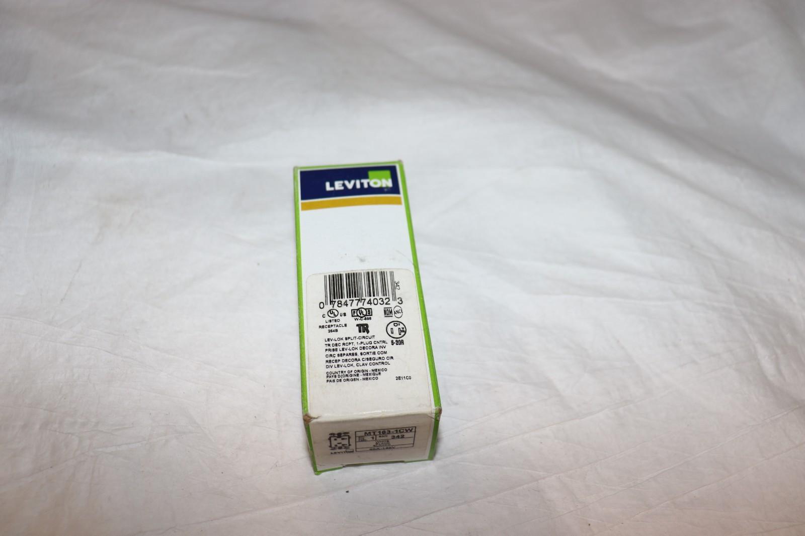 10 Pack - Leviton MT163-1CW Lev-Lock Duplex Receptacle 20A 125V White Tamper Resistant - Northside Material Brokers