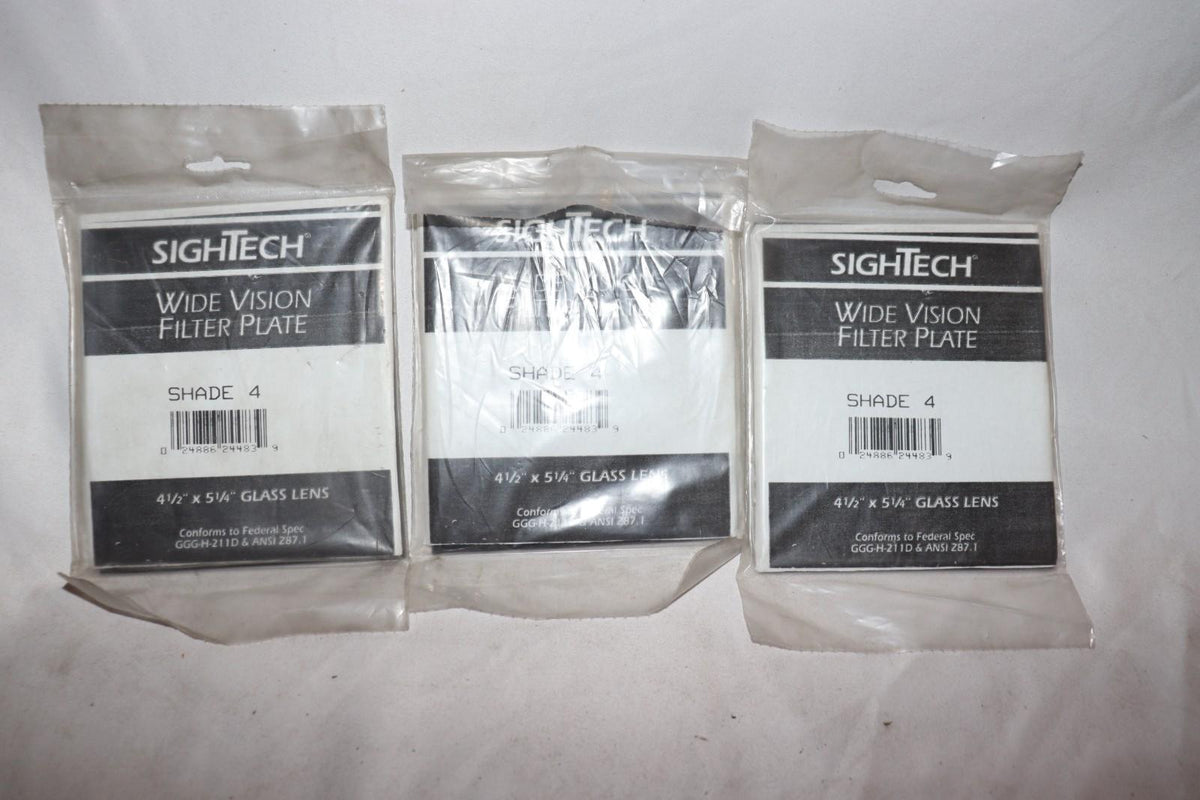 10 PACK - SighTech Wide Vision Plate Shade 4 1/2 x 5 1/4 Glass Lens - Northside Material Brokers