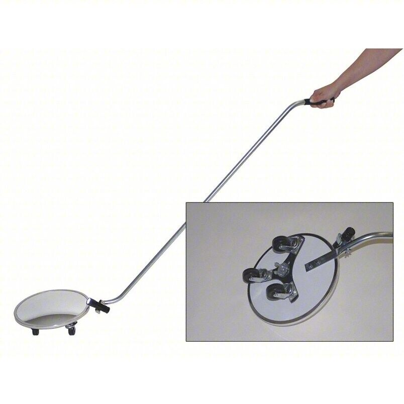 12" Delux Convex Inspection Mirror W/wheels And light - Northside Material Brokers