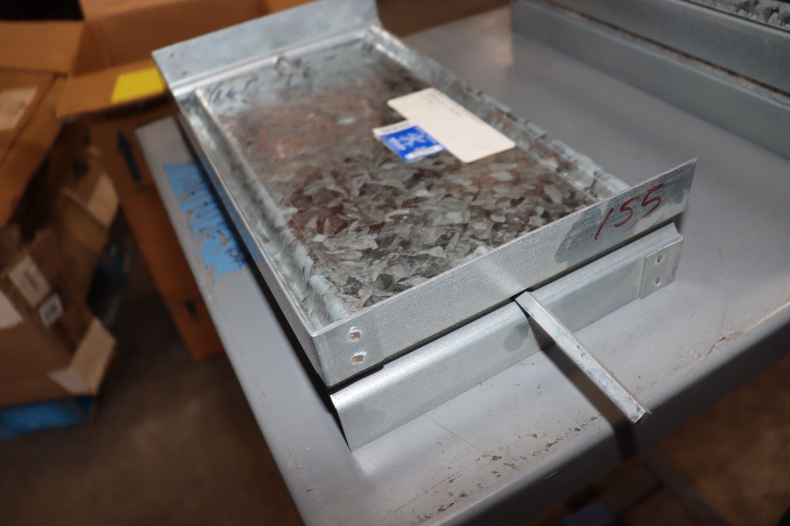14" x 8" Galvanized Balancing Damper, Single Blade, Actuated, New - Northside Material Brokers