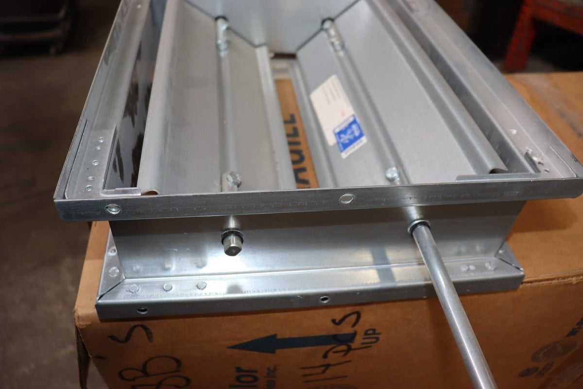 16" x 14" Galvanized Opposed Balancing Damper, Actuated, New - Northside Material Brokers
