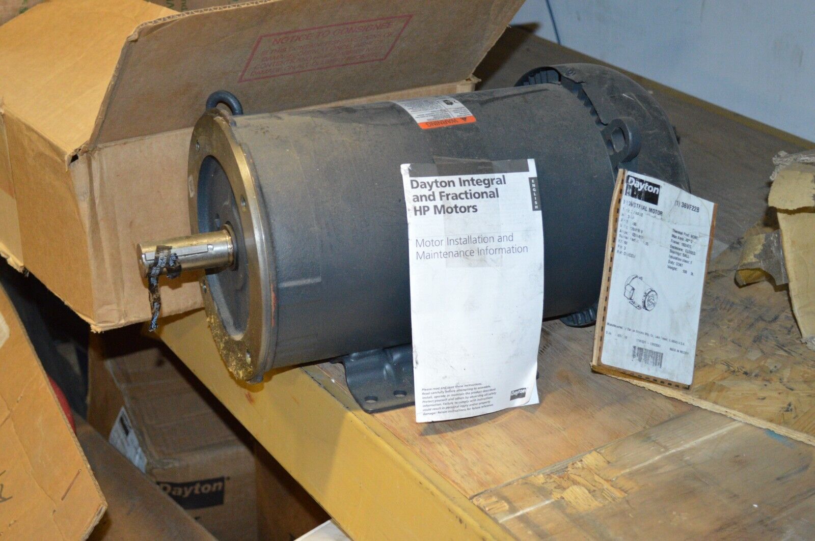 DAYTON General Purpose Motor: Totally Enclosed Fan-Cooled 3 HP, 36VF22B