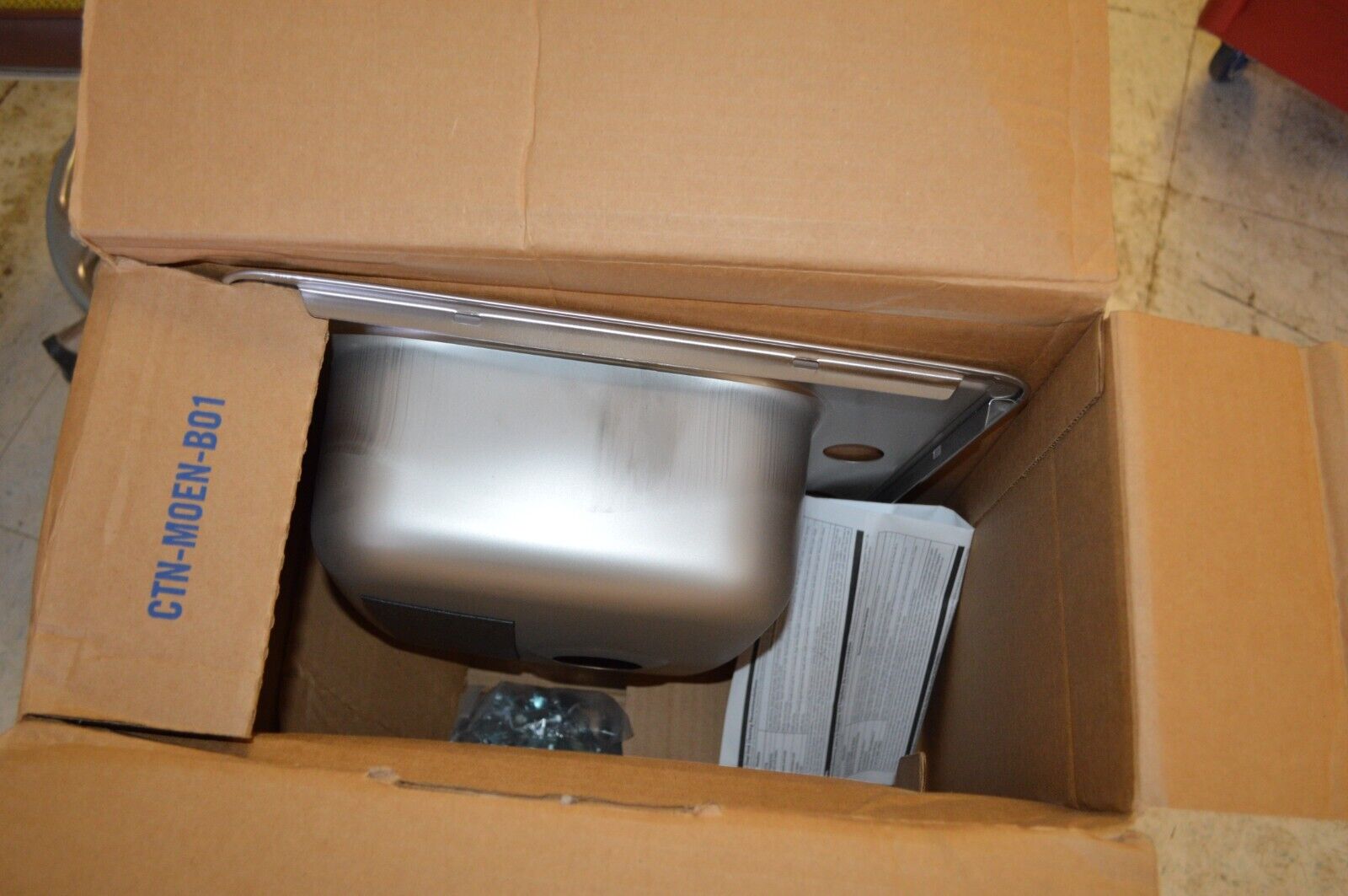 Stainless Steel Moen Single drop in sink