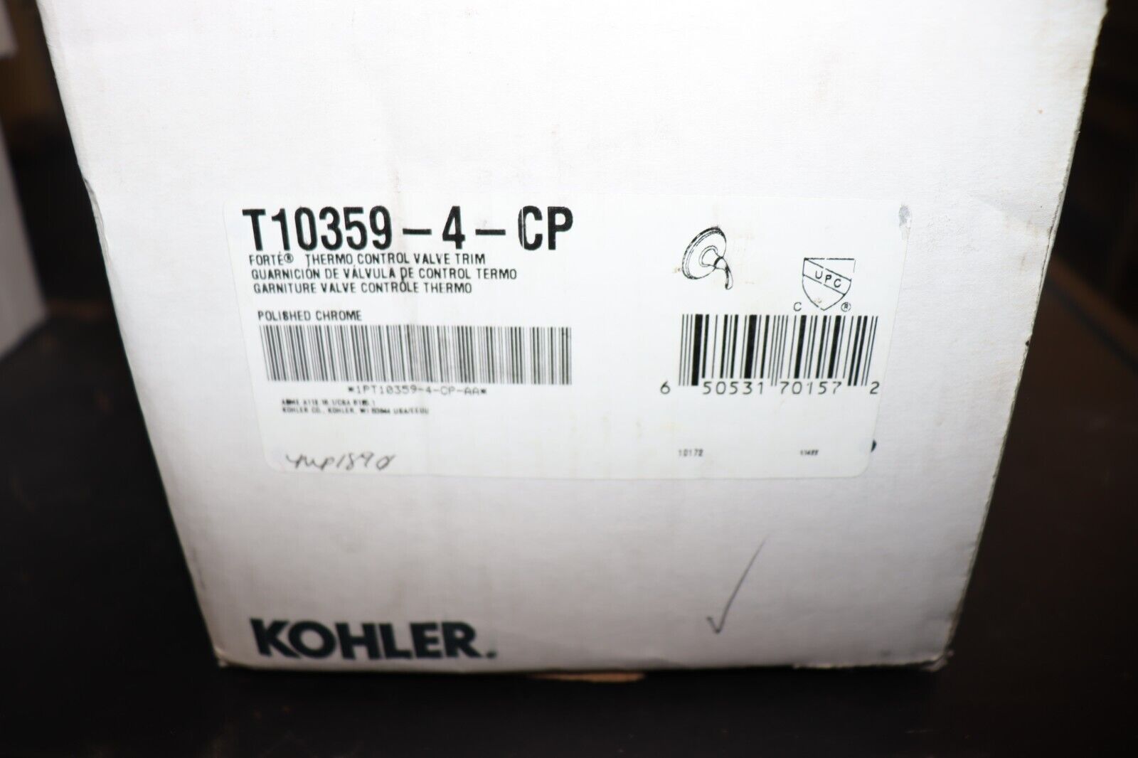 Kohler Thermostatic Trim from the Forte Collection, K-T10359-4-CP