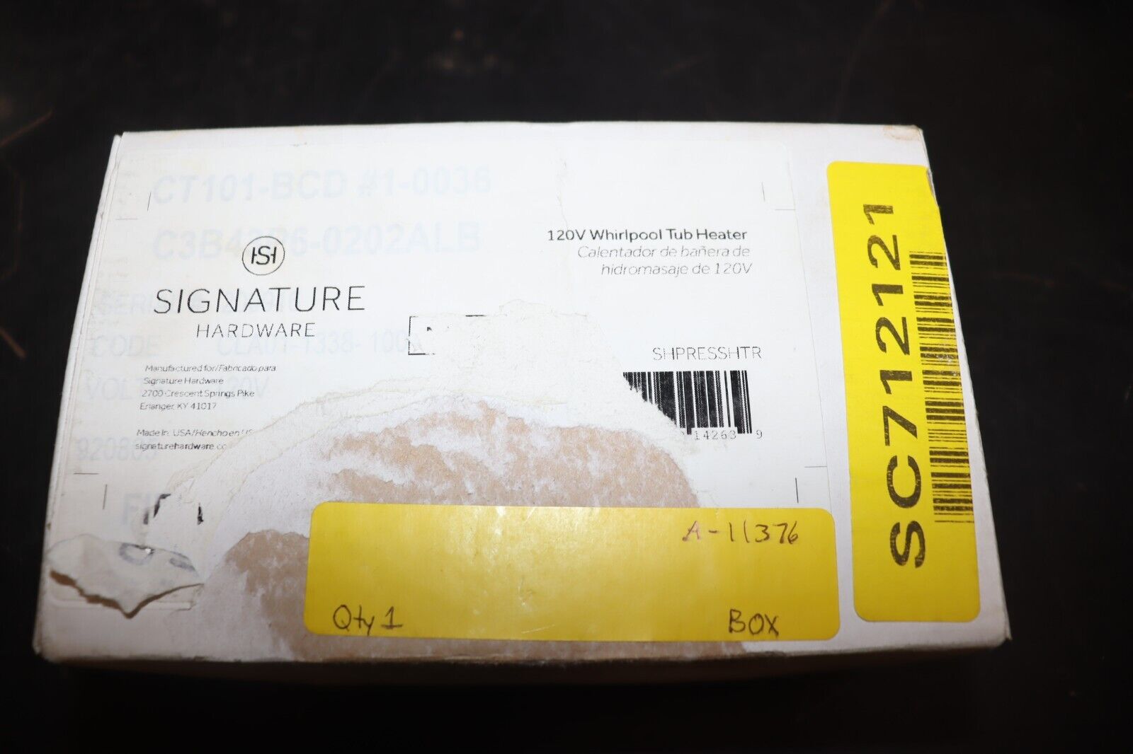 Signature Hardware 12.5A In Line Heater Whirlpool Accessory Model SHPRESSHTR
