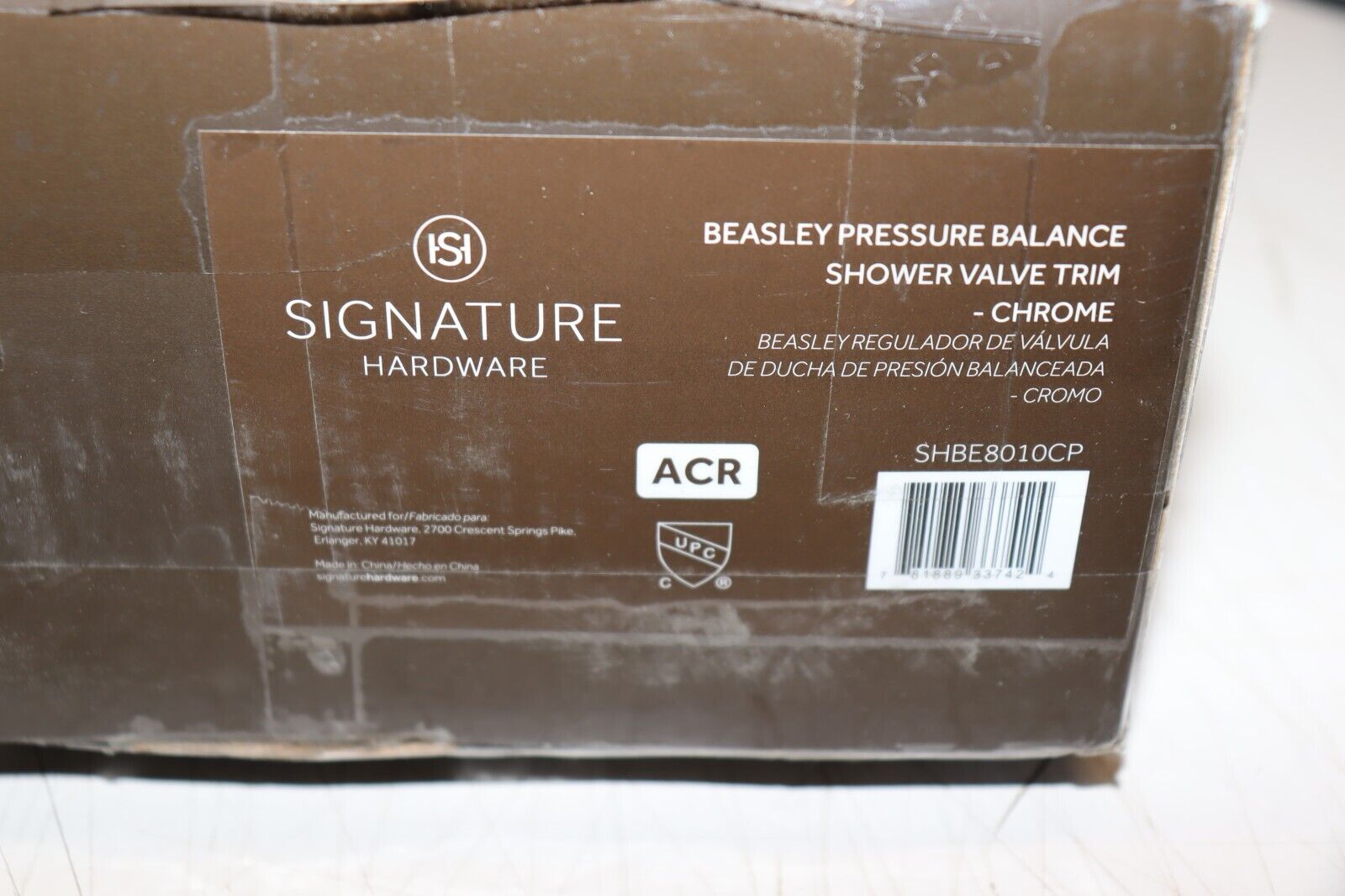 Signature Hardware Single Handle Pressure Balancing Valve Trim, SHBE8010CP