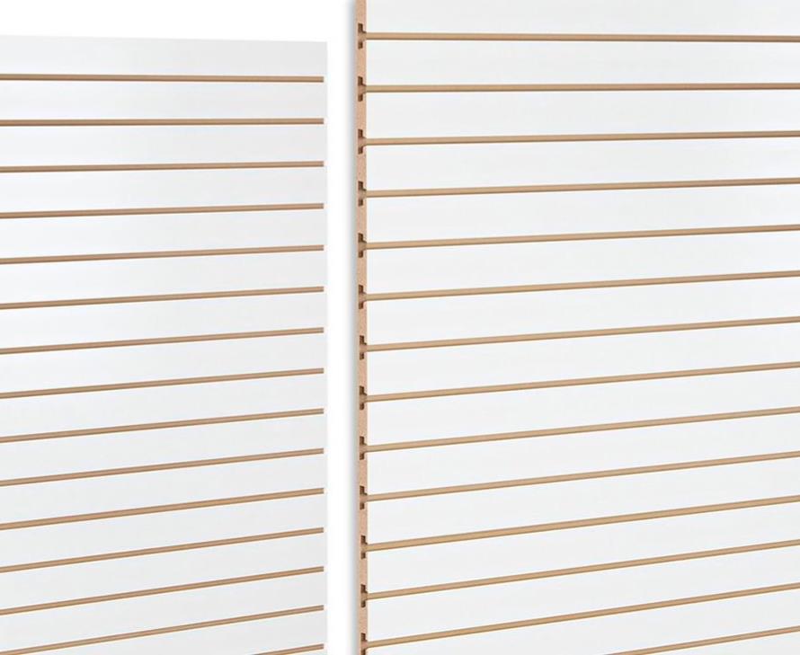 4 x 8 WHITE SLATWALL PANELS, Pack of 2, ULINE H-4744W