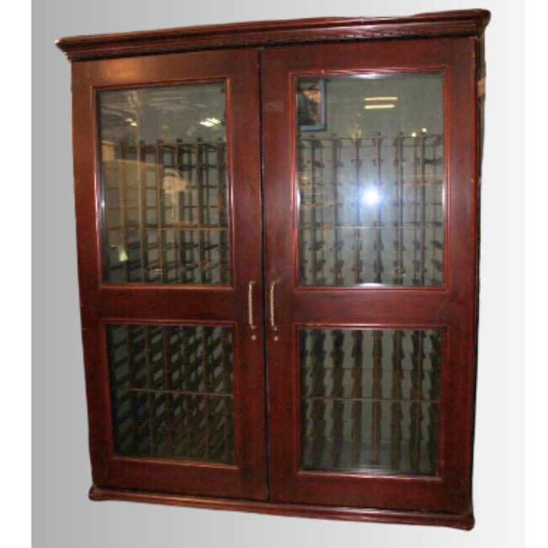 Used Custom Wine Cabinet w/ Cellar Pro Cooling System - Holds 256 Bottles