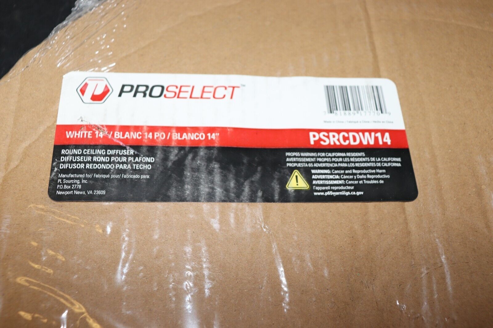 ProSelect PSRCD - 14" Round Ceiling Diffuser - White, NEW