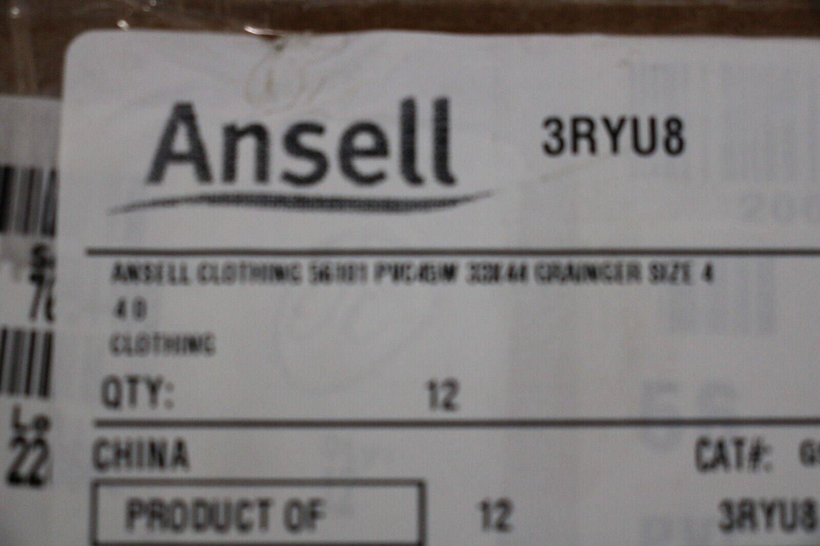 ANSELL ALPHATECH CHEMICAL RESISTANT BIB APRON